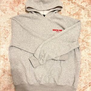 Women's Gray White Fox Hoodie